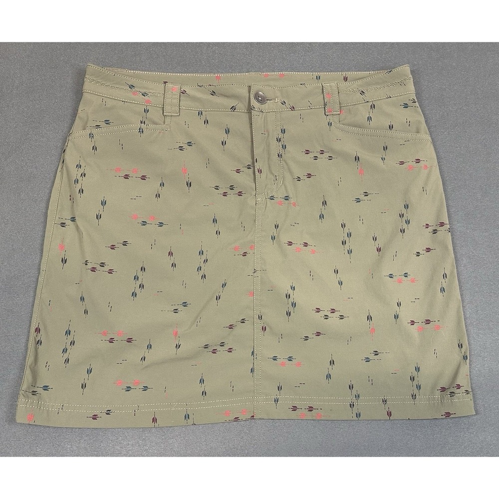 Eddie Bauer Trail Skort Womens Size 10 Green Hiking Outdoor Nylon Stretch